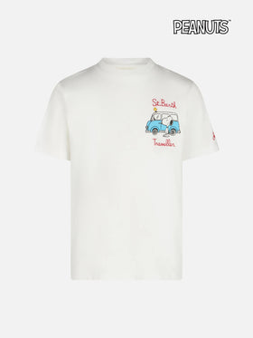 Boy cotton t-shirt with Snoopy print and St. Barth Traveller embroidery | SNOOPY PEANUTS SPECIAL EDITION