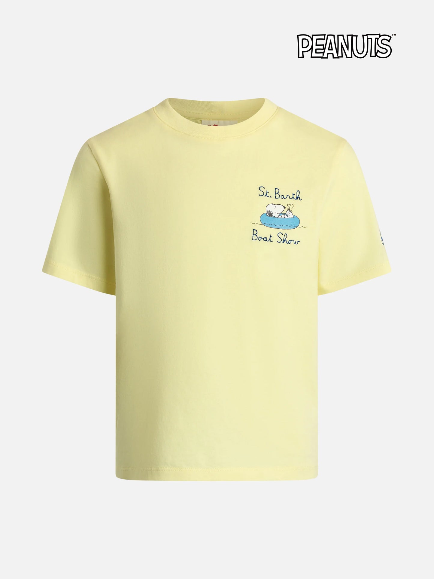Baumwoll-T-Shirt für Jungen mit Snoopy-Aufdruck und St. Barth Boat Show-Stickerei | SNOOPY PEANUTS SONDEREDITION