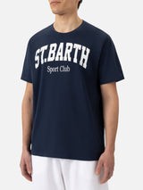 Organic cotton T-shirt with St. Barth sport club print