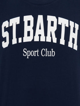 T-Shirt aus Bio-Baumwolle mit St. Barth Sport Club-Print