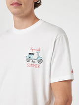 Herren-T-Shirt mit platziertem Vespa-Aufdruck und Stickerei | VESPA-SONDEREDITION