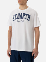 T-shirt Man in cotone organico con stampa St. Barth Sport Club