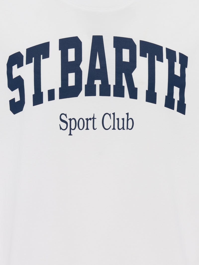 T-shirt Man in cotone organico con stampa St. Barth Sport Club