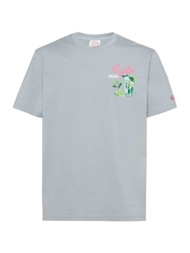 Cotton T-shirt with mojito print