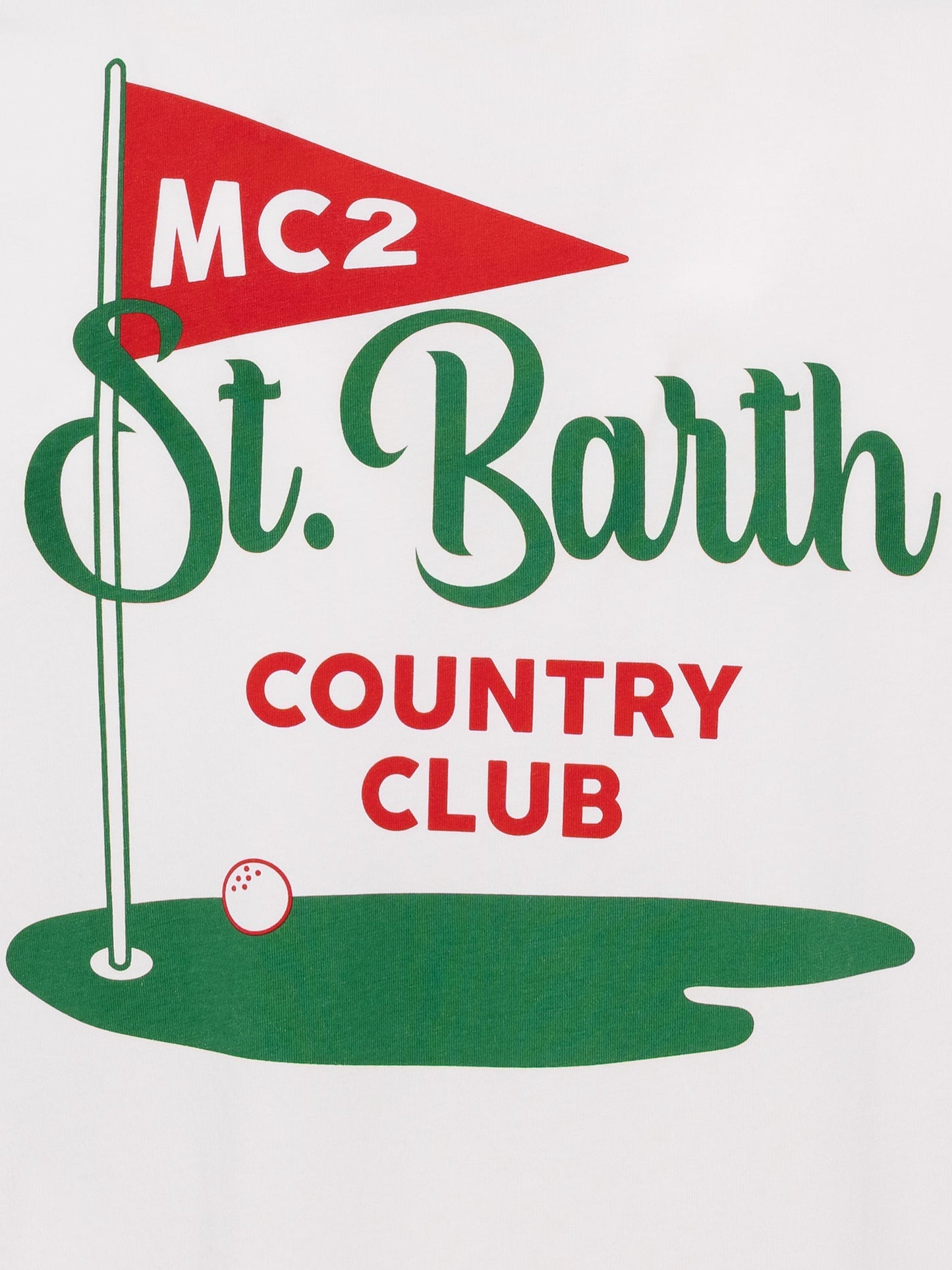 Baumwoll-T-Shirt mit St. Barth Country Club-Print