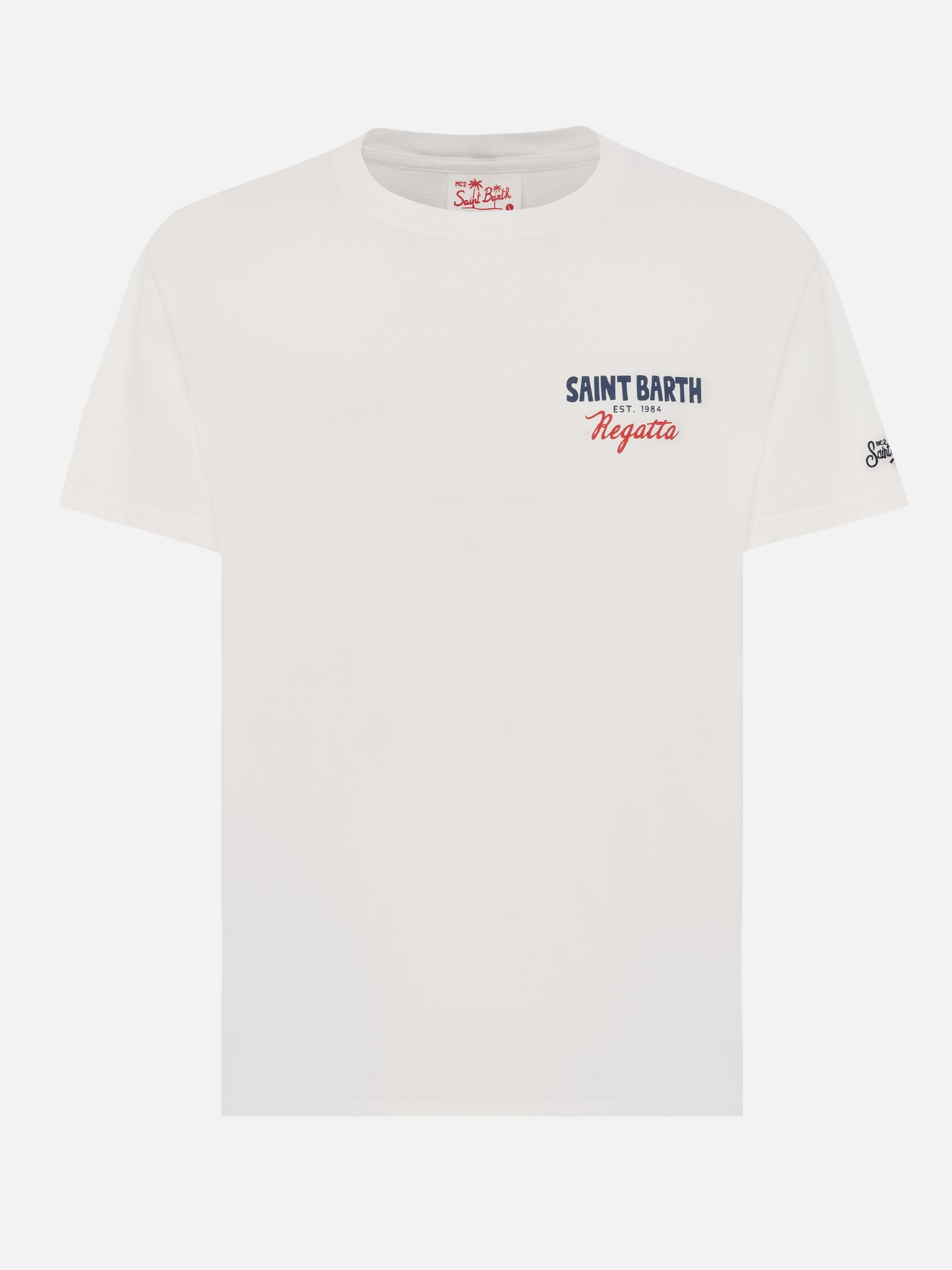 T-Shirt aus Bio-Baumwolle mit Saint Barth Regatta-Print