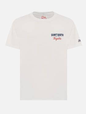 T-Shirt aus Bio-Baumwolle mit Saint Barth Regatta-Print