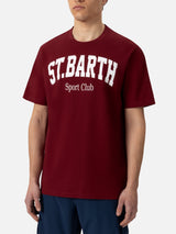 T-shirt Man in cotone con stampa St. Barth Sport Club