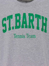 Organic cotton T-shirt with St. Barth tennis club print