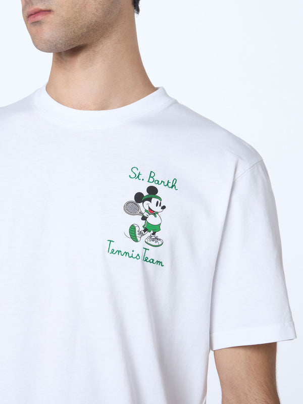 T-shirt da uomo in cotone con stampa e ricamo Topolino | DISNEY SPECIAL EDITION