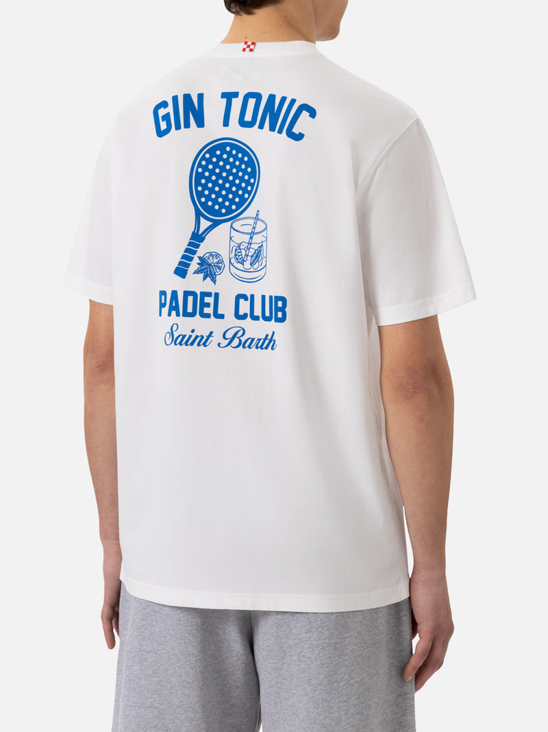 Cotton T-shirt with Gin Tonic Padel Club print