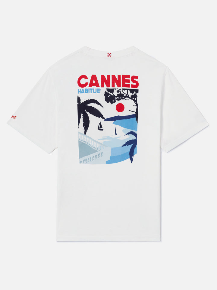 T-Shirt aus Bio-Baumwolle mit Cannes-Postkartendruck