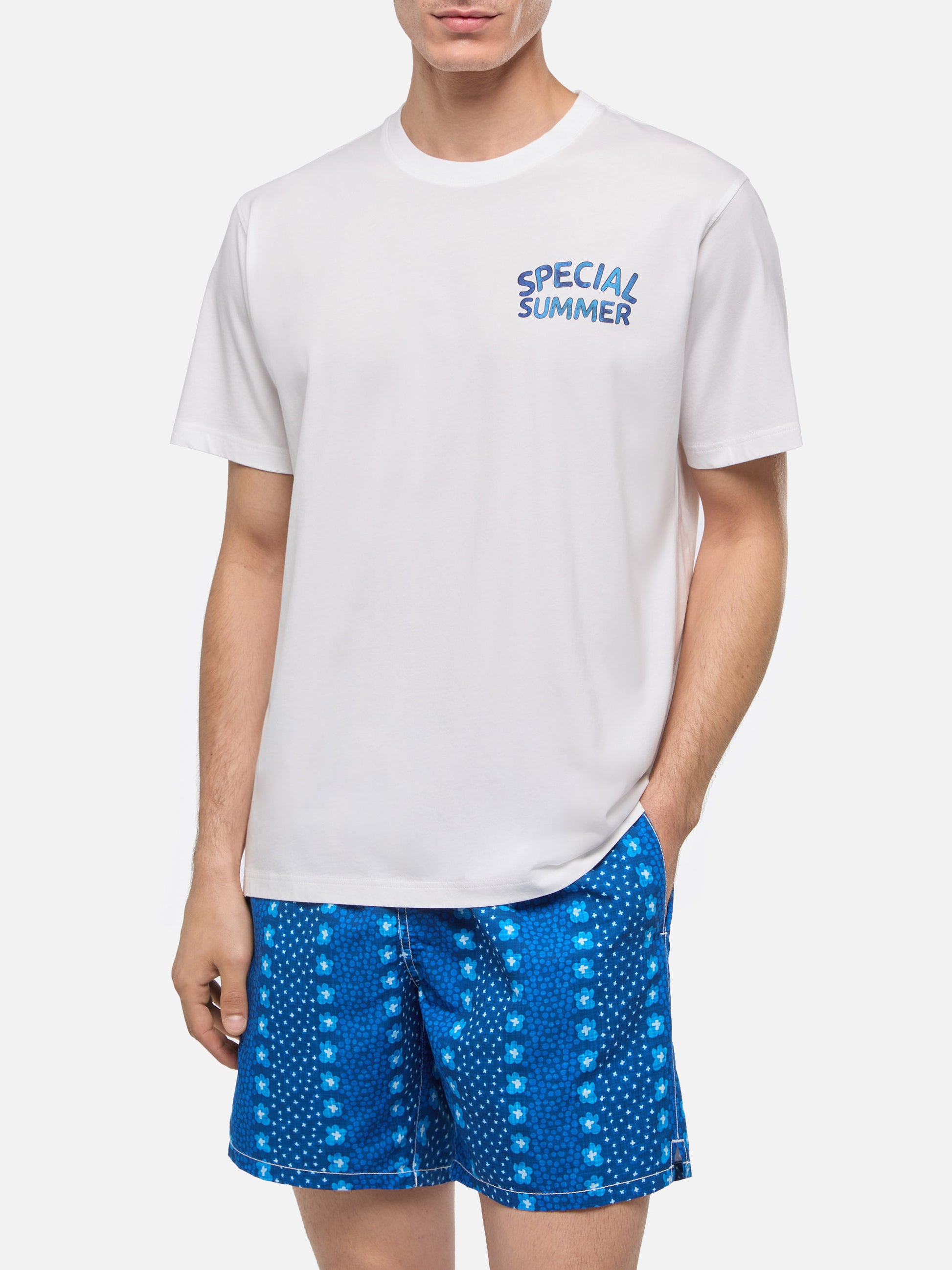 Cotton T-shirt with Vespa Special Summer print | VESPA SPECIAL EDITION - MC2 Saint Barth