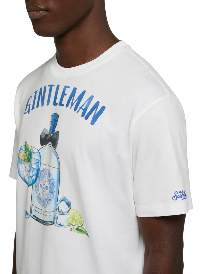 Baumwoll-T-Shirt mit Gintleman-Aufdruck