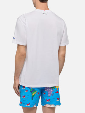 Cotton T-shirt with Romero Britto design print | BRITTO SPECIAL EDITION - MC2 Saint Barth
