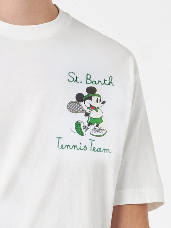 T-shirt da uomo in cotone con stampa e ricamo Topolino | DISNEY SPECIAL EDITION