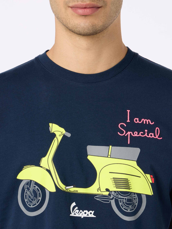 T-shirt da uomo in cotone con stampa e ricamo Vespa | VESPA SPECIAL EDITION