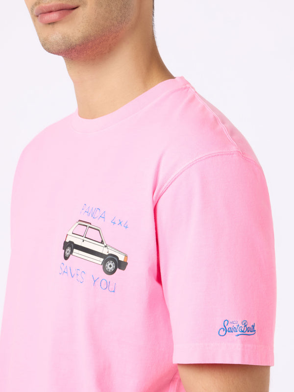 T-shirt da uomo in cotone con stampa e ricamo Pand | FIAT PANDA SPECIAL EDITION