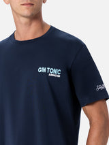 T-shirt da uomo in cotone con stampa piazzata Gin Tonic Addicted