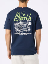 Man cotton t-shirt with St. Barth Resort placed print