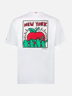 T-shirt da uomo in cotone con stampa fronte e retro del disegno Keith Haring | KEITH HARING EDIZIONE SPECIALE