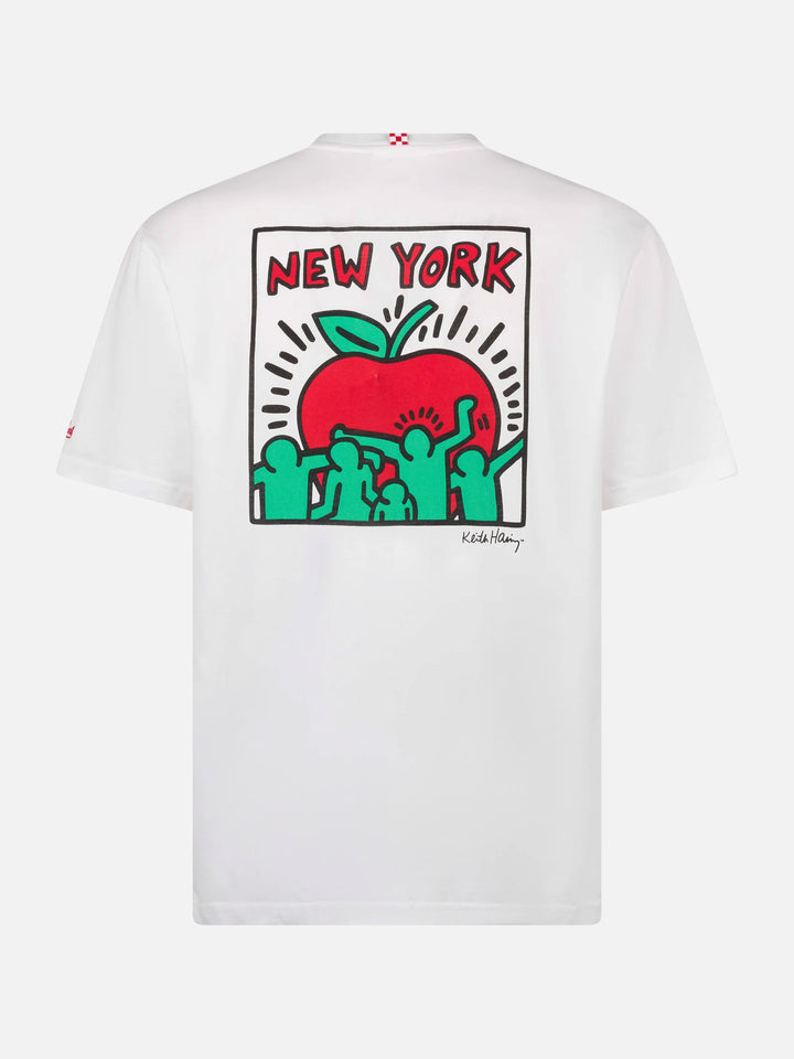 Baumwoll-T-Shirt für Herren mit Aufdruck im Keith-Haring-Design auf der Vorder- und Rückseite | KEITH HARING SONDERAUSGABE