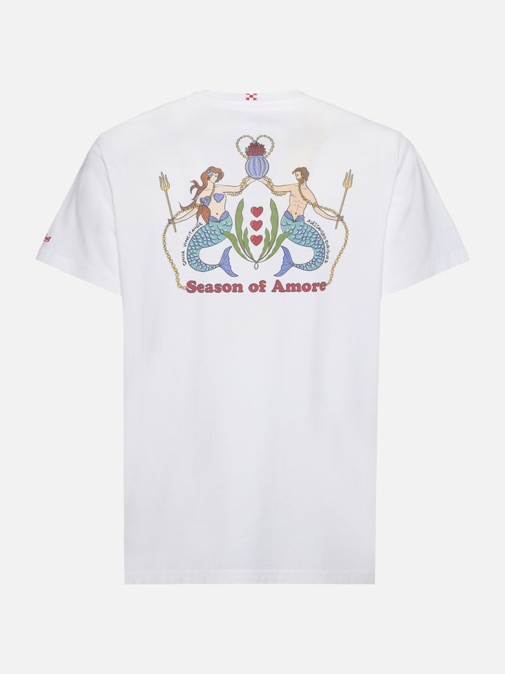 Baumwoll-T-Shirt mit „Season of Amore“-Aufdruck |ALESSANDRO ENRIQUEZ SPECIAL EDITION