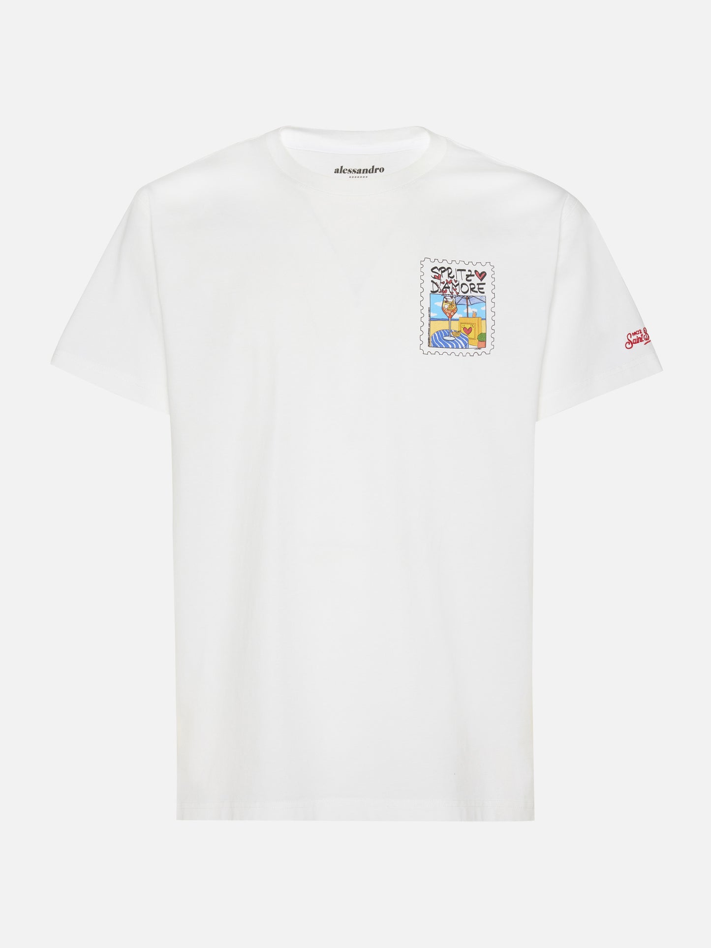 Baumwoll-T-Shirt mit Spritz d'Amore-Aufdruck |ALESSANDRO ENRIQUEZ SPECIAL EDITION