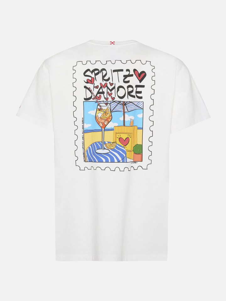 Baumwoll-T-Shirt mit Spritz d'Amore-Aufdruck |ALESSANDRO ENRIQUEZ SPECIAL EDITION