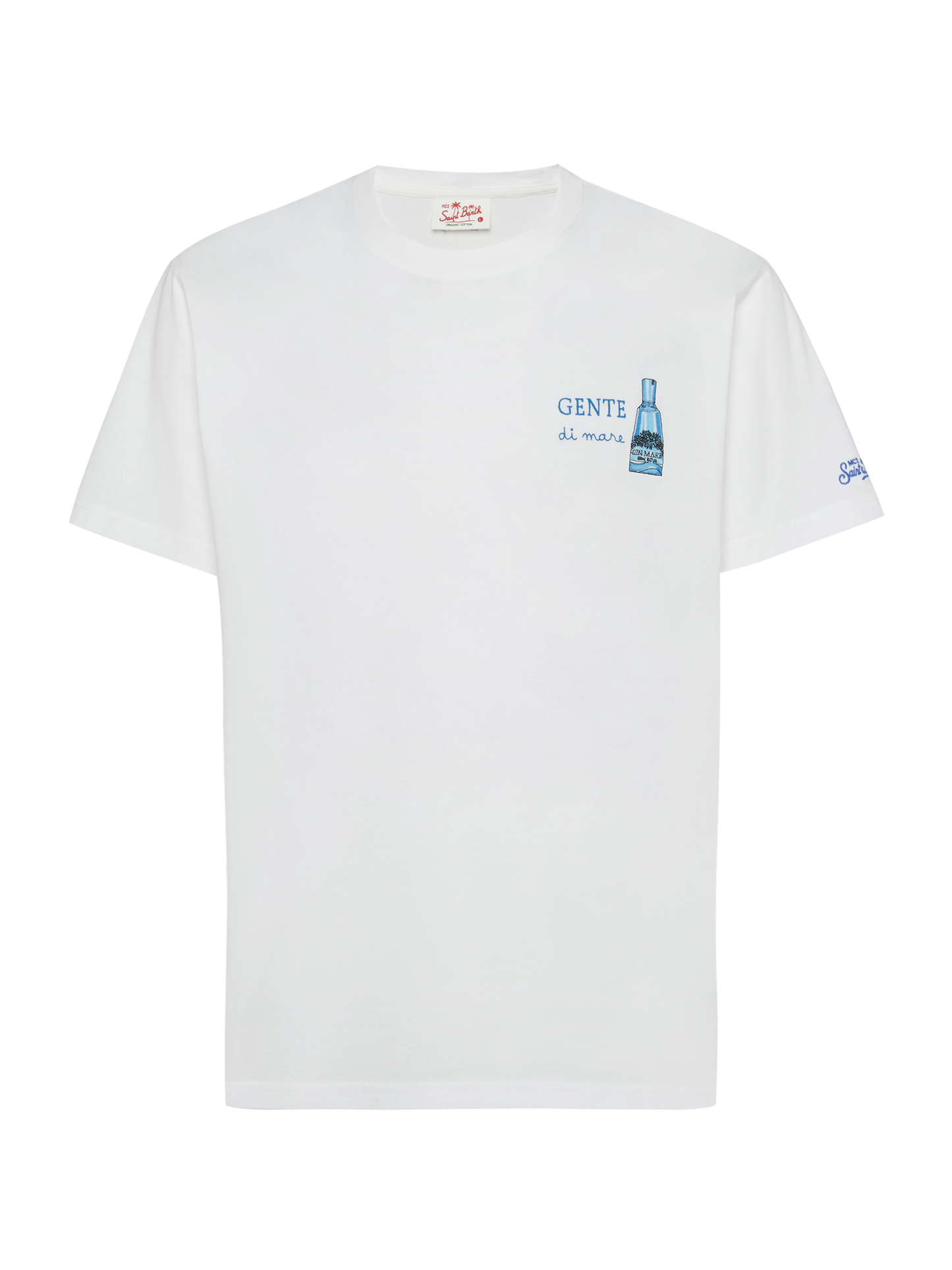 Cotton T-shirt with Gente di Mare print and embroidery |GIN MARE SPECIAL EDITION