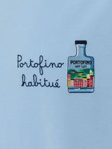 Cotton T-shirt with Aperitivo a Portofino embroidery |PORTOFINO DRY GIN SPECIAL EDITION