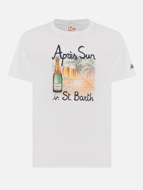 Cotton T-shirt with Après Sun in St. Barth print - MC2 Saint Barth