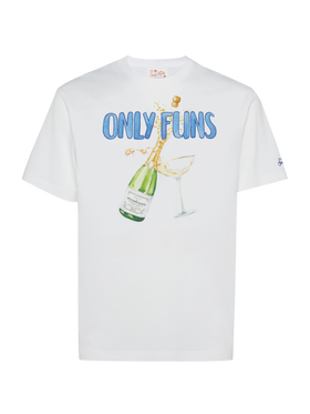 Cotton T-shirt with Only Funs print