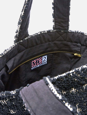 Black Tufting  cotton tote bag