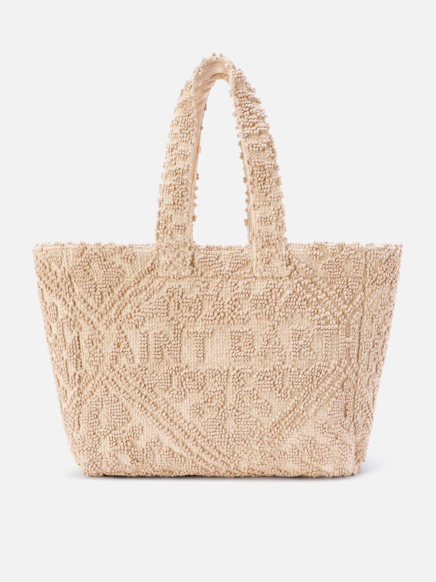 Borsa Tufting in cotone con ricamo in rilievo