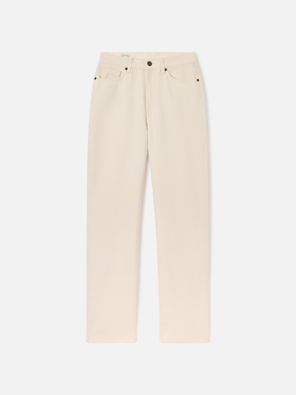 Pantalon June en denim de coton Off white avec broderie logo 