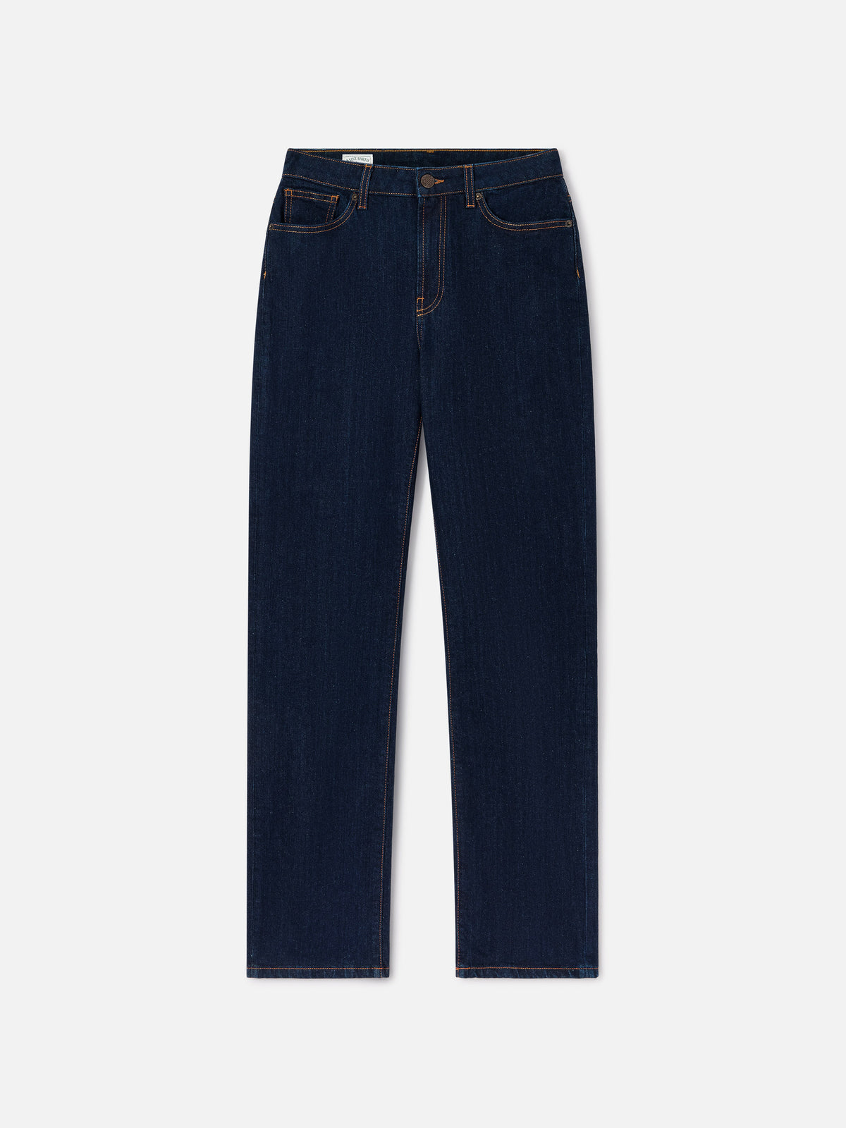 Blue June cotton denim trousers with SB monogram embroidery