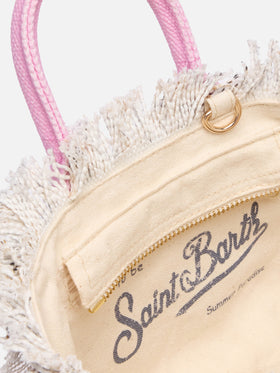 Mini-Kosmetiktasche aus Baumwollcanvas mit Animalier-Print