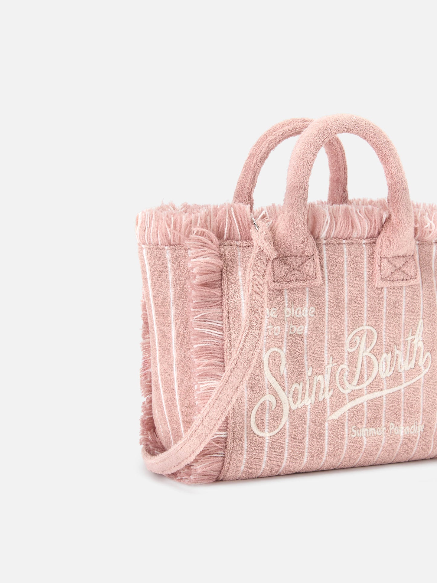 Terry effect striped Vanity mini bag