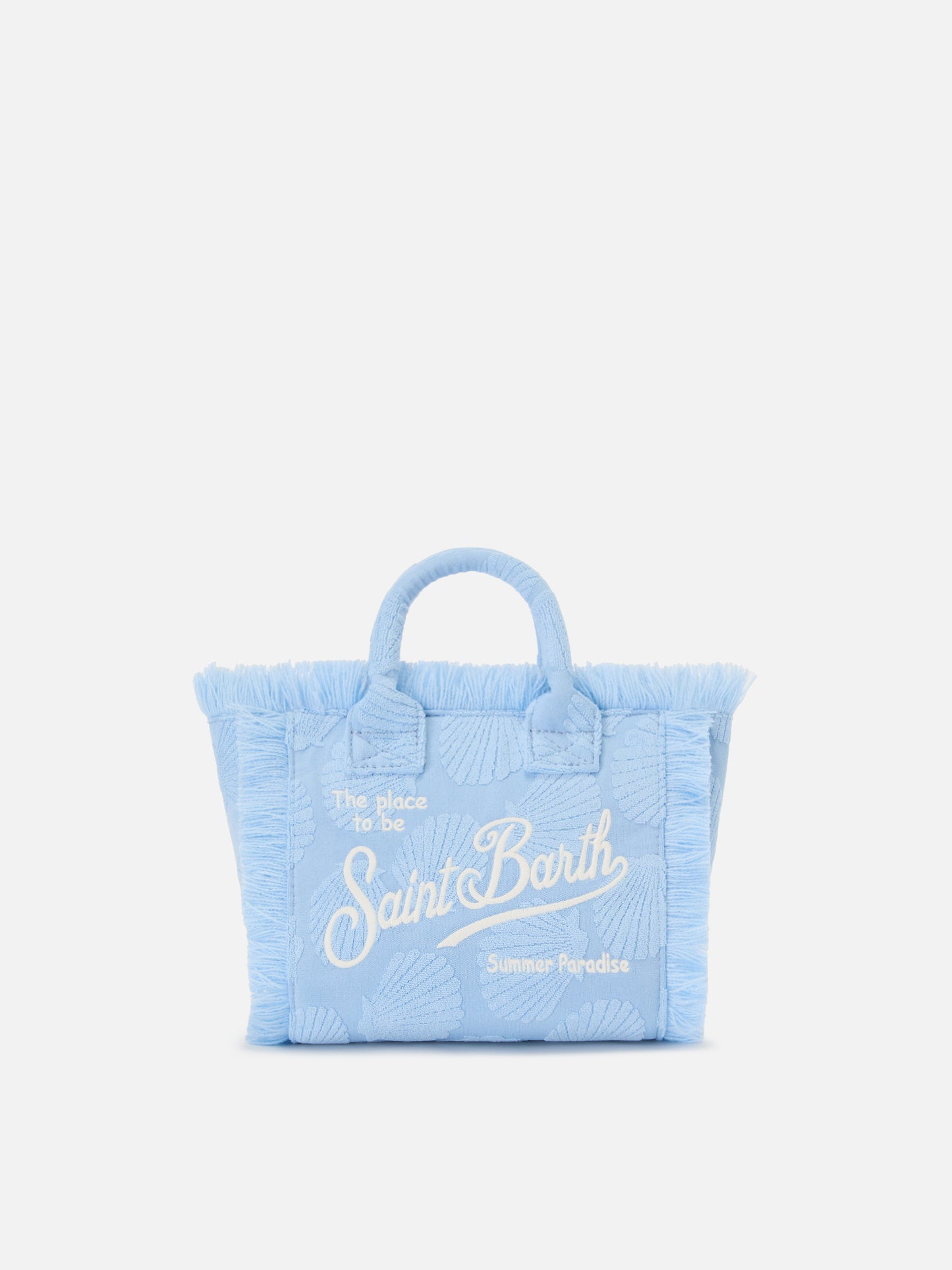 Terry effect Vanity mini bag with raised shell detail