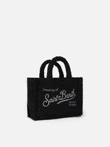 Wollhandtasche Mini Vanity mit schwarzem Tweedmuster