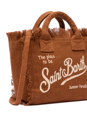 Mini Vanity brown Linen bag