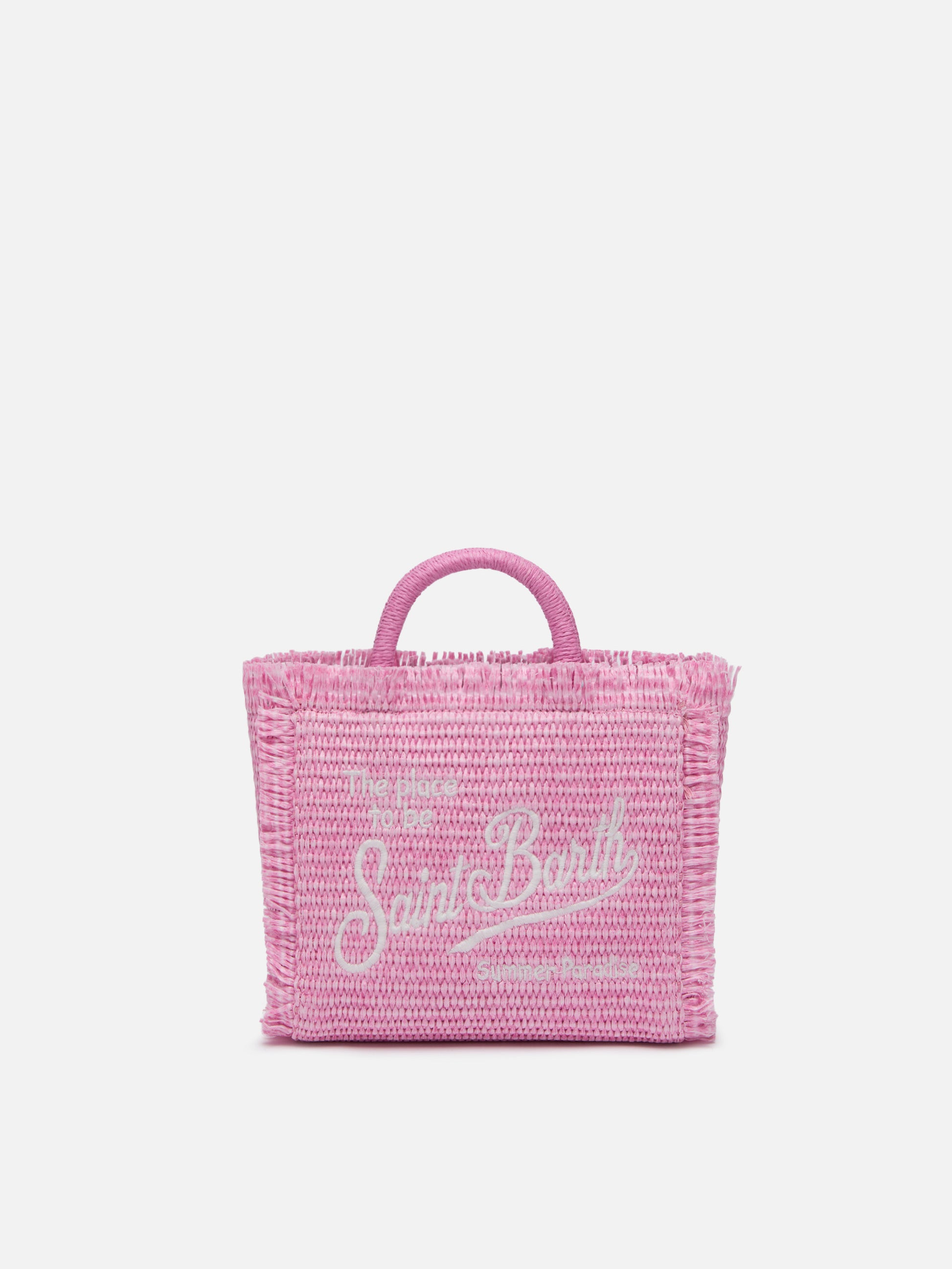 Pink Mini Vanity Straw effect bag – MC2 Saint Barth