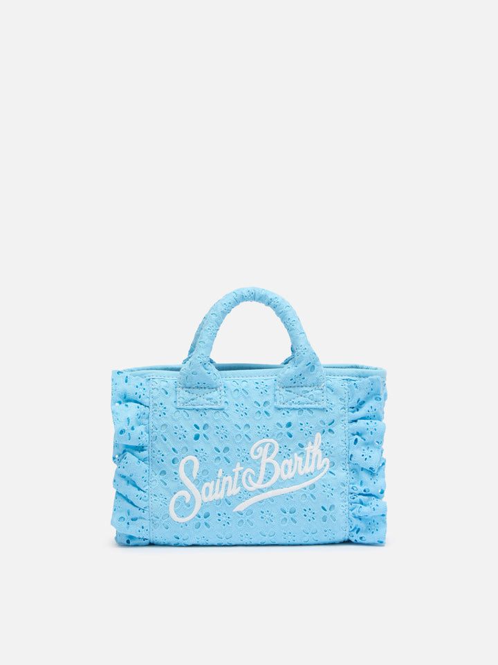 Light blue Sangallo lace Mini Vanity Volant bag