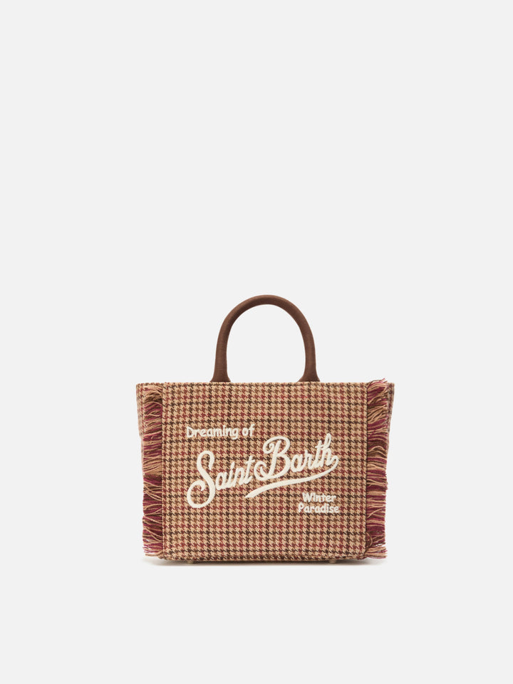 Vanity Mini Wool Handbag in burgundy wool blend
