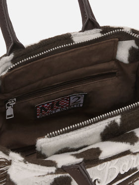 Borsa a mano Vanity Mini Felt in misto lana muccata