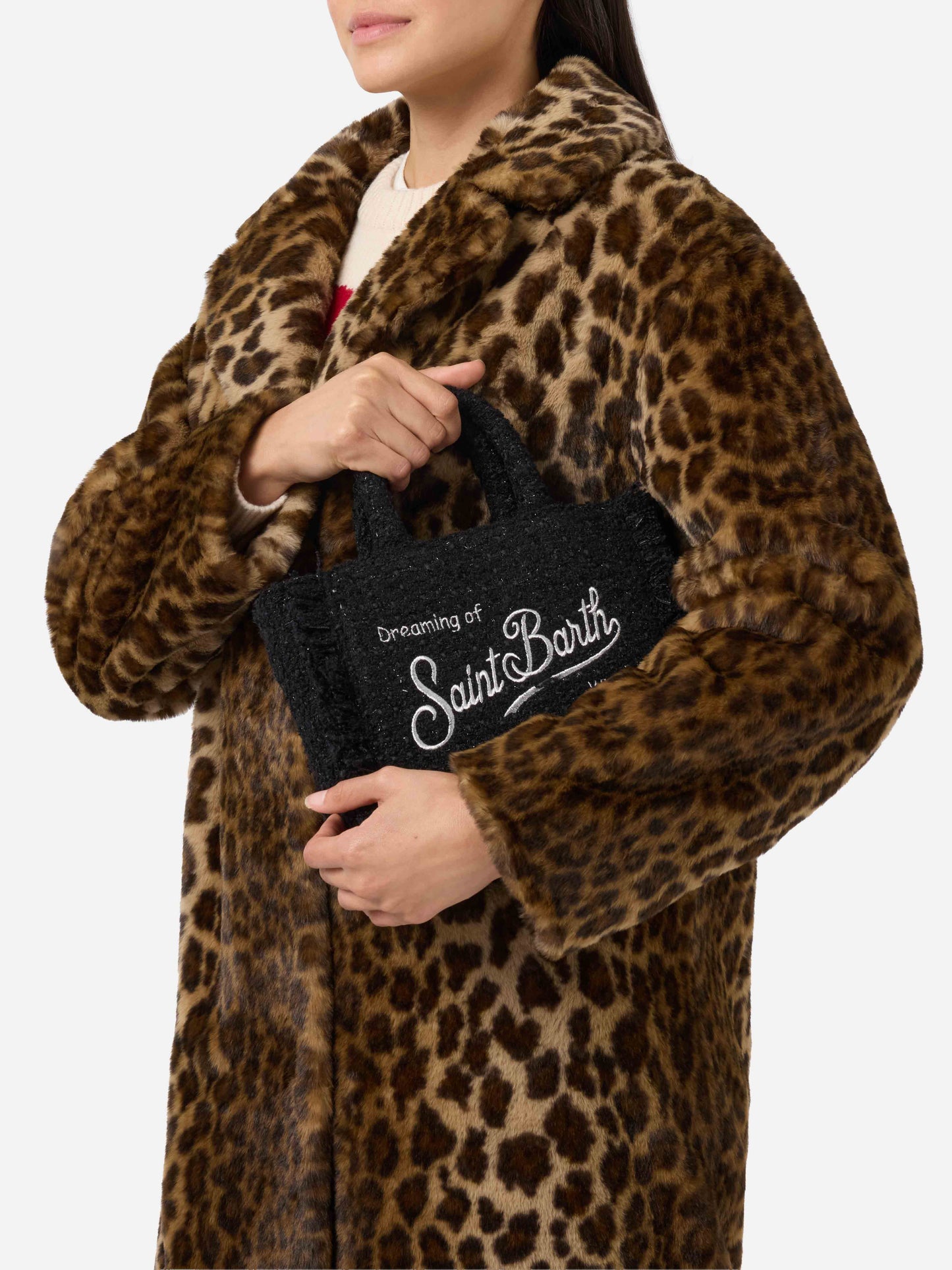 Vanity Mini Tweed Handbag in black