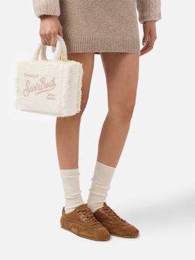 Vanity Mini Tweed Handbag in white