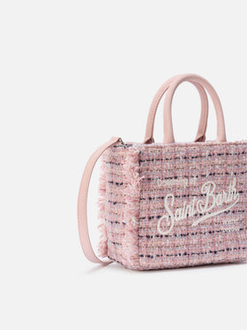 Vanity Mini Tweed Handtasche in Rosa