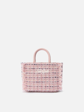 Vanity Mini Tweed Handtasche in Rosa
